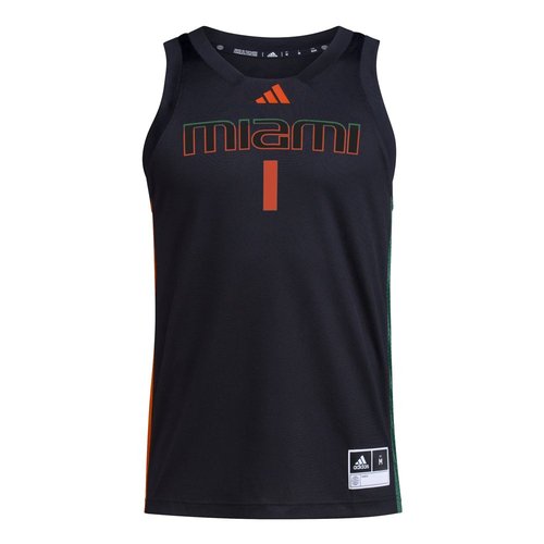 adidas Miami Hurricanes Crew Neck Sleeveless Replica Jersey - Black - HY9765