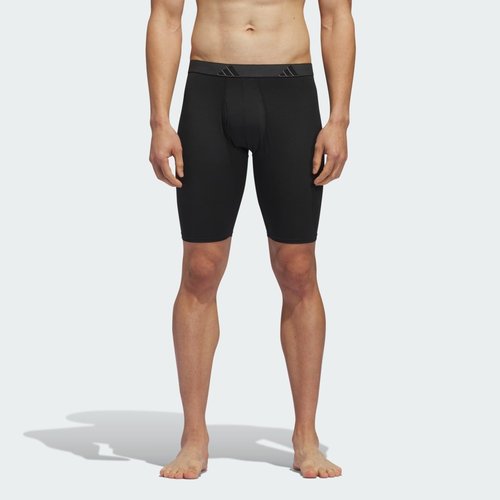 adidas Microfiber 3-Pack Long Boxer Briefs - Black/Onix/Grey - IU9219