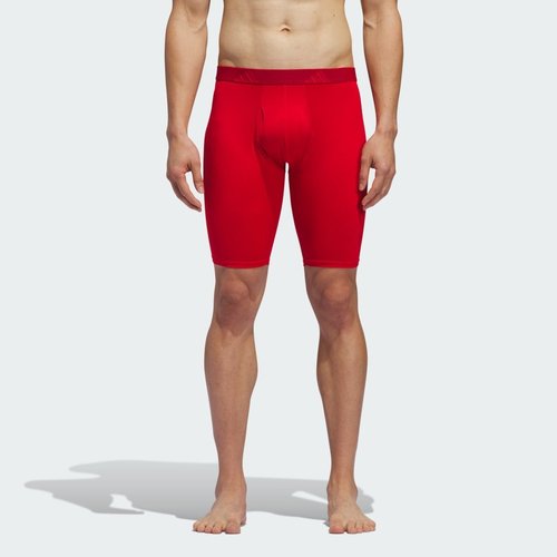adidas Microfiber 3-Pack Long Boxer Briefs - Scarlet/Black/Onix - IU9220