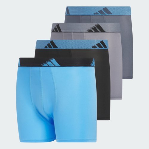 adidas Microfiber 4-Pack Boxer Brief - Blue Burst/Black/Grey - IU9239