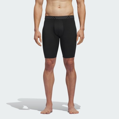 adidas Microfiber Long Boxer Briefs 3-Pack - Black/Onix/Black - IU9218