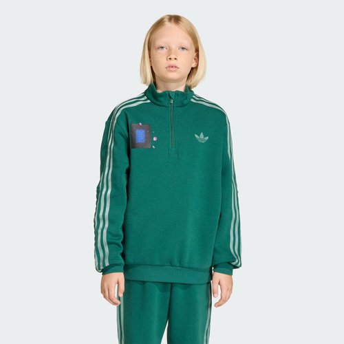 adidas MINECRAFT LOOSE HALFZIP CREW Sweatshirt - Collegiate Green - KE2748