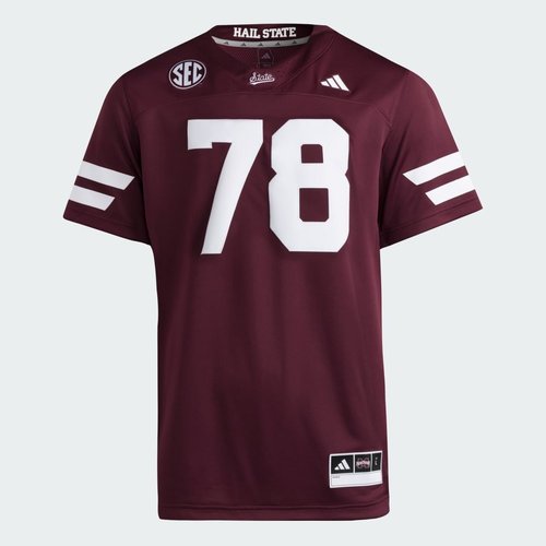 adidas Mississippi State Bulldogs Premier Home Football Jersey - Team Maroon - JM5604