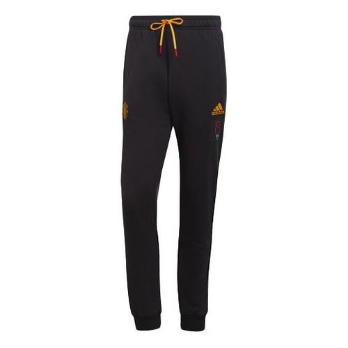 adidas Mufc Cny Pnt limited Embroidered Manchester United Soccer/Football Bundle Feet Sports Pants - Black - H63997