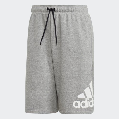 adidas Must Haves Badge of Sport Shorts - Medium Grey Heather/White - EB5260