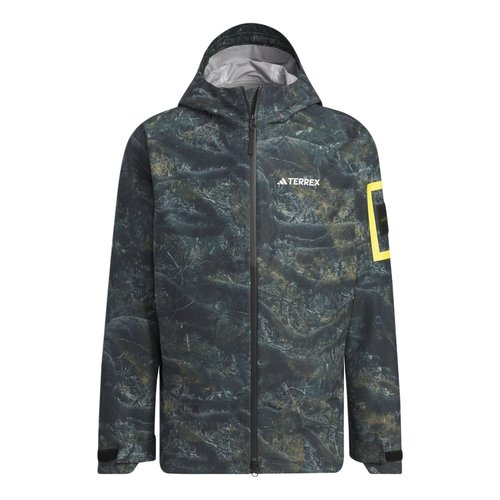 adidas National Geographic Allover Print RAIN.RDY Jacket Asia Sizing - Silver Pebble - IS9511