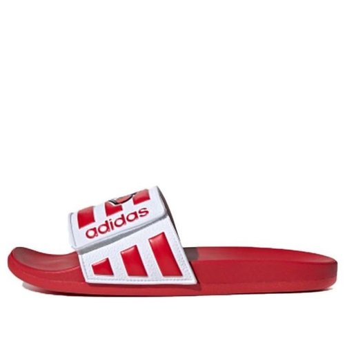 adidas neo Adilette Comfort Adj Yellow Crossover Slippers - Red/White - FY3040
