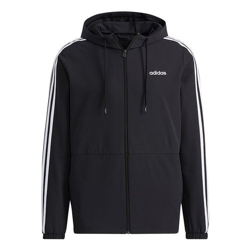 adidas neo Ce 3s Wndbrk Casual Sports Stripe Hooded Jacket Black - H14196