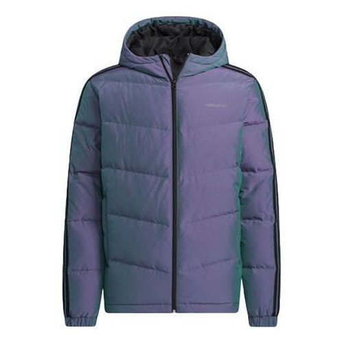 adidas neo Colorful Sports Hooded With Down Feather Purple Jacket - H45259