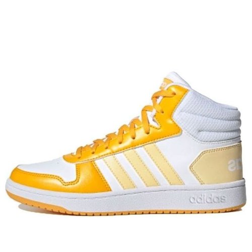 adidas Hoops Mid 'White Yellow' G55054 Solesense