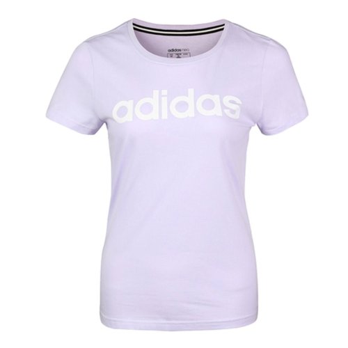 adidas Neo Logo Printed T-Shirt Asia Sizing - Purple/White - GL1178