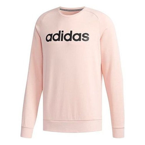 adidas neo Logo Printing Round Neck Pullover Long Sleeves - Pink - DT8306