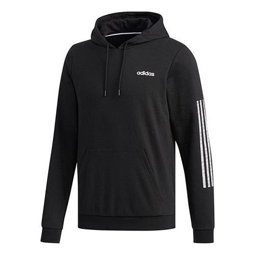 adidas neo M Ce 3s Hoody logo Printing hooded Knit Sports - Black - DW8042