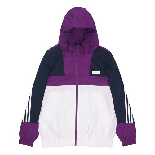 adidas neo M SS WRMLN WB Colorblock Sports Windbreaker Jacket White Purple - Whitepurple - FN6537