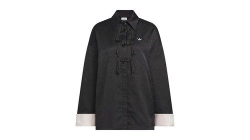 adidas New Chinese Loose Fit Shirt Jacket Asia Sizing - Black - KB6407
