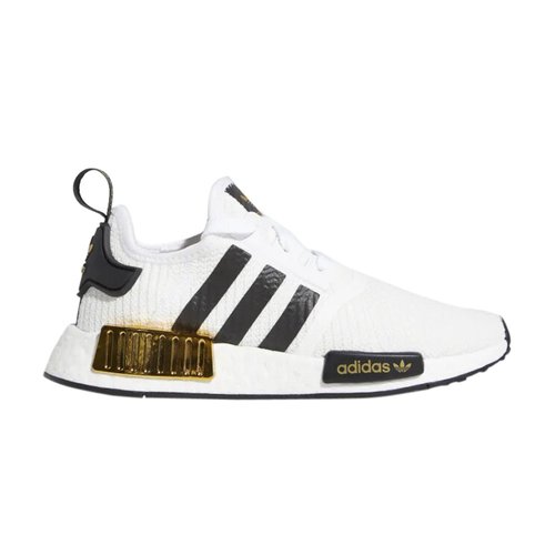 adidas NMD_R1 V1 | Size 4.5 - Cloud White/Core Black/Gold Metallic - EG5665