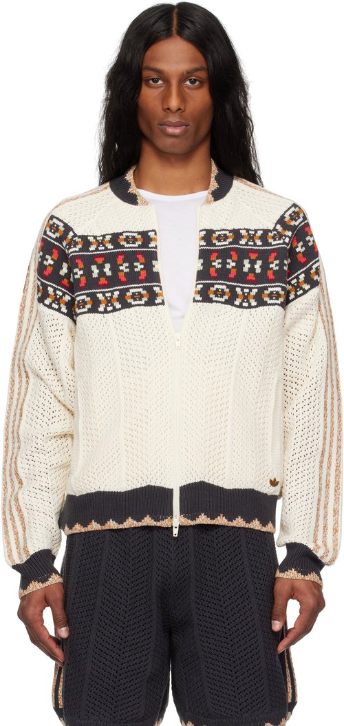 adidas x CLOT Crochet Track Top Beige L（ADIDAS ORIGINALS