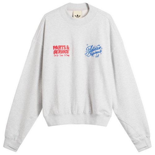 adidas OG LA Crew Sweat - Light Grey Heather - JX3805
