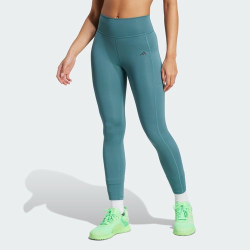 adidas Optime Stash 7/8 Leggings - Preloved Teal - JW7610