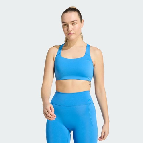 adidas Optime Workout Medium Support Bra - Ray Blue - KD6688