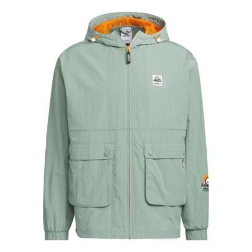 adidas Original Adventure Windbreaker Jacket - Silver Green/Multi-Color - IK8594