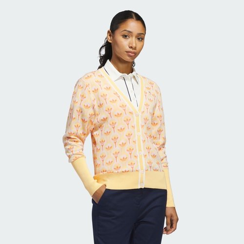 adidas Originals All Over Cardigan - Yellow/Ice Tangerine - KE7781