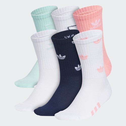 adidas Originals Remix 3.0 6-Pack Crew Socks - Semi Flash Green/Night Indigo/Semi Pink Spark - JJ7684