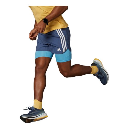 adidas Own The Run 3-Stripes 2-in-1 Shorts - Preloved Ink - IK4980