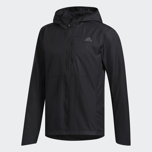 adidas Own the Run Hooded Wind Jacket - Black - FL6964
