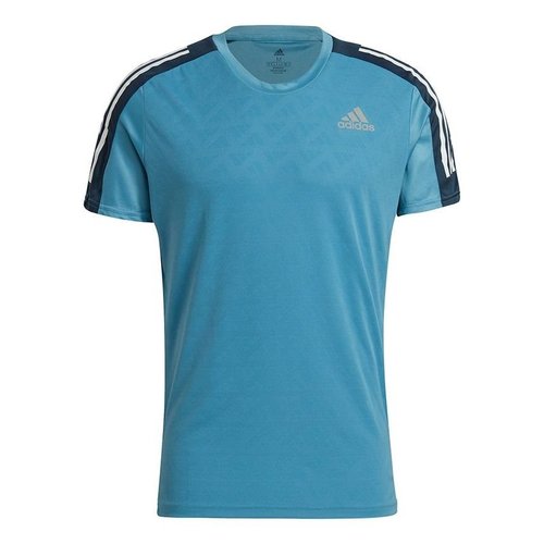 adidas Own The Run Tee Running Sports Round Neck Short Sleeve - Blue - GM6003
