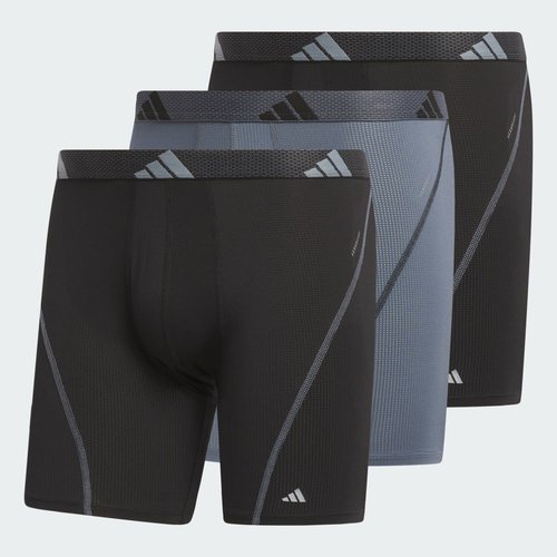 adidas Performance Mesh Boxers 3-Pack Big and Tall - Black/Onix/Black - IR0816