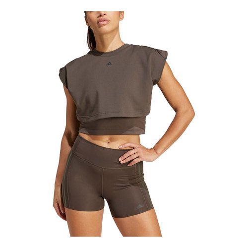 adidas Power Boxy French Terry 3-Stripes Tank Asia Sizing - Shadow Olive - IW3187