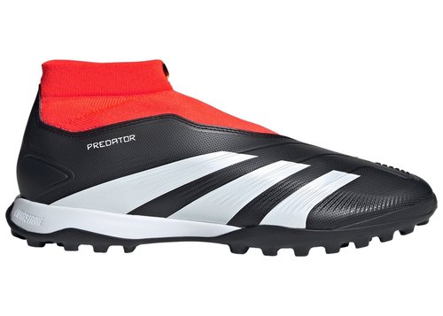 adidas Predator 24 League Laceless TF - Core Black/Cloud White/Solar Red - IG7715