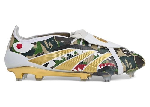 adidas Predator Elite Foldover Tongue FG Bape Green Camo - Hemp/Gold Metallic/White - JS3104
