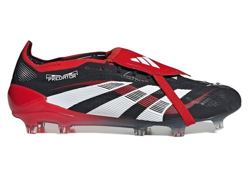 adidas Predator 24 Elite Foldover Tongue BWR FG - Core Black/Cloud White/Vivid Red - JH9258