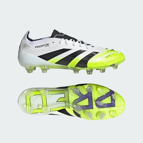adidas Predator Elite HG/AG Japan for Turf and Artificial Grass Cloud White/Core Black/Lucid Lemon - JI1098
