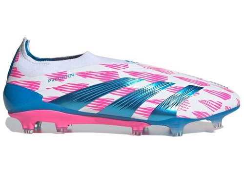 adidas Predator Elite Laceless FG - Cloud White/Solar Blue/Solar Pink - IF8864