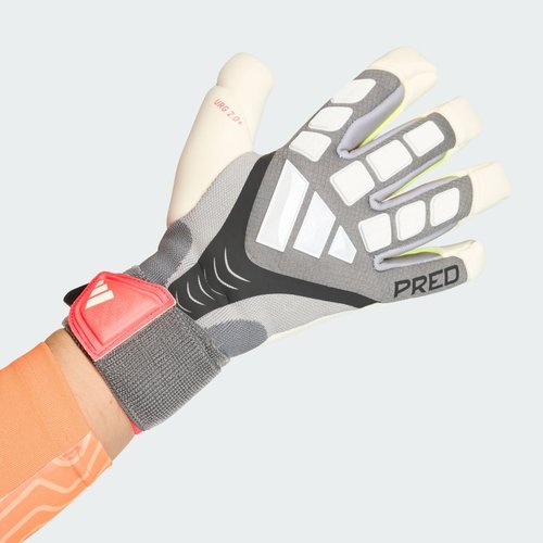 adidas Predator Goalkeeper Glove Pro Hybrid Strap - Iron Metallic/Black/Lucid Red - KC6351