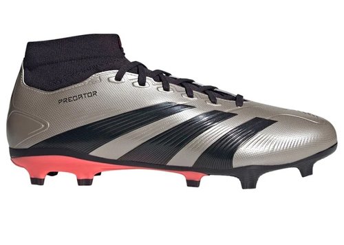adidas Predator 24 League Sock FG - Platinum Metallic/Aurora Black/Turbo - IF6340