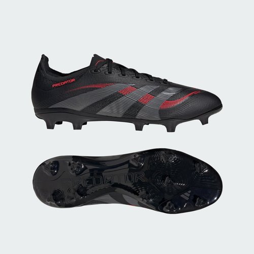 adidas Predator 24 League FG MG - Core Black/Grey Four/Lucid Red - ID1328