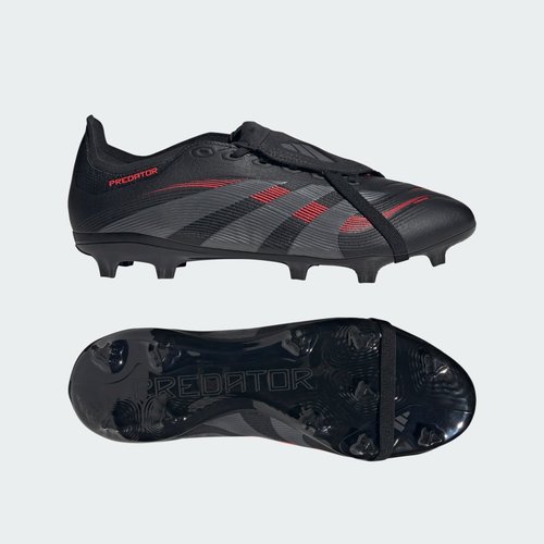 adidas Predator 24 League Foldover Tongue FG MG - Core Black/Grey Four/Lucid Red - ID1322
