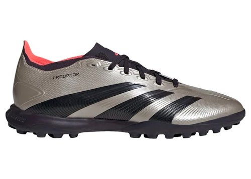 adidas Predator 24 League TF - Platinum Metallic/Aurora Black/Turbo - IF6376