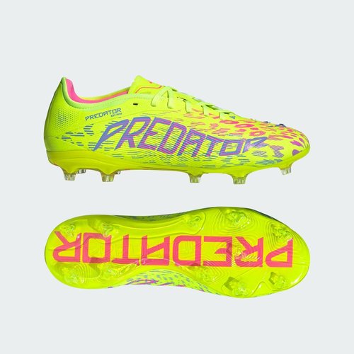 adidas Predator 24 Pro FG | Green | Size 10.5 - Lucid Lemon/Blue Fusion/Lucid Pink - JH6467