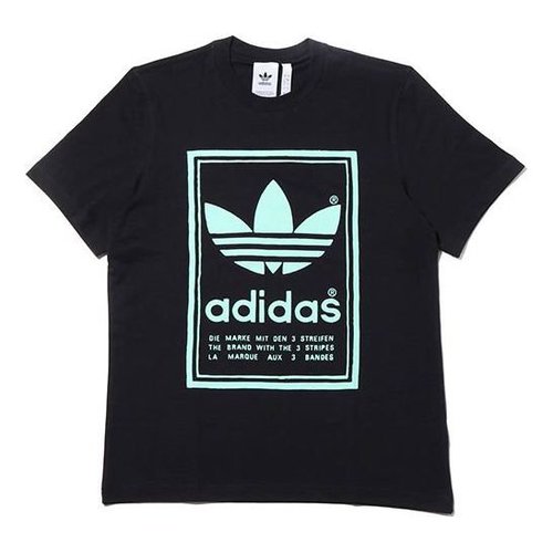 adidas Printing Casual Short Sleeve - Black - DJ2712