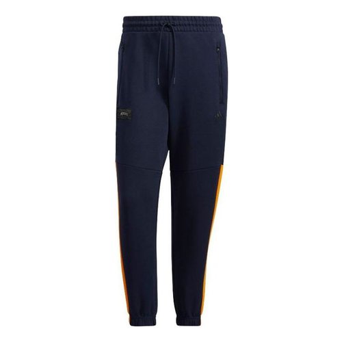 adidas Printing Stripe Drawstring Zipper Side Bundle Feet Sports Pants/Trousers/Joggers Blue - HE7463