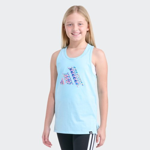 adidas Racer Back Tank Top - Frozen Blue - KK6795