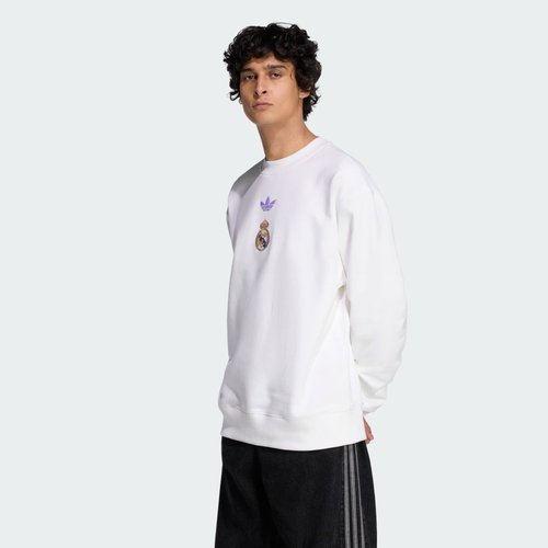 adidas Real Madrid LFSTLR Crew Sweatshirt - White - KC7789