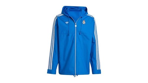 adidas Real Madrid Terrace Icons Parka - Blue Bird White - JN3063