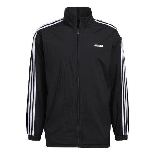 adidas Reverse Tt Casual Sports Reversible Stand Collar Zipper Jacket - Black - GN3816
