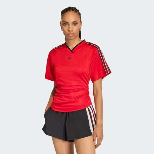 adidas Rouched Football Jersey - Better Scarlet - KD2973